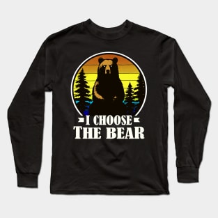 Retro I Choose The Bear Long Sleeve T-Shirt